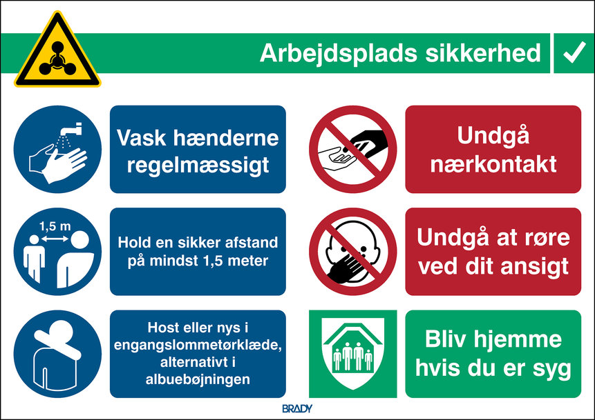 Gratis skilte til faciliteter til at hjælpe med at stoppe COVID-19